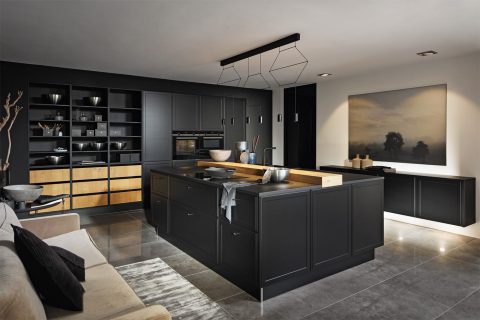 Moderne keuken edel zwart