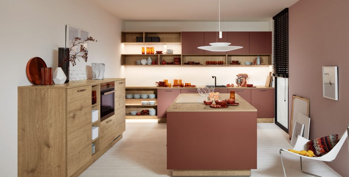 Moderne keuken met mooie kleuraccenten
